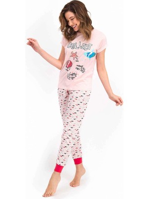 RolyPoly Roly Poly 2460 Kadın Collect Somon Kısa Kol Pijama Takımı