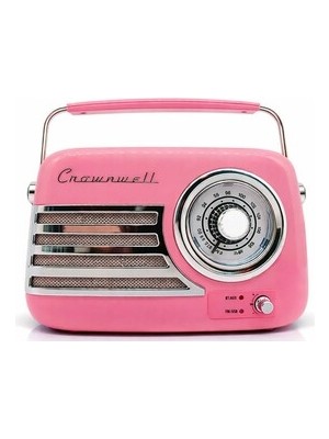 Tekinhediyelik Retro Tasarımlı Bluetooth Fm Radyo Pembe