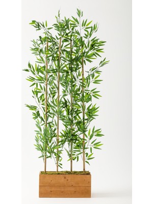 Güleç Yapay Çiçek Yapay Bambu Seperatör Ahşap 50 cm