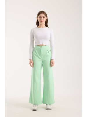 Modazeyosh Kadın Pileli Cepli Bol Pantolon