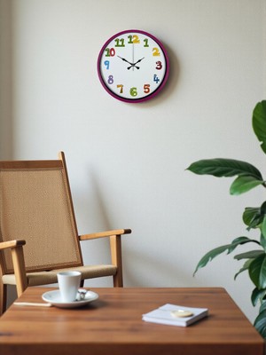 Motto Ticaret 36 cm Pembe Çocuk Odası Duvar Saati