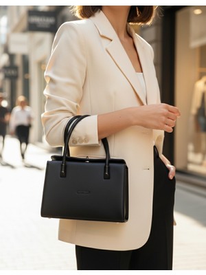 Vardis Üç Bölmeli Şık Kadın El ve Omuz Çantası