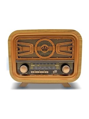 Tekinhediyelik Crownwell Retro Bluetooth Radyo ve Hoparlör MD-1301BT