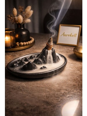 Samogu Aurebell Obsidyen Zirve Premium Geri Akış Tütsülük | Şelale Efektli Lüks Dağ Tasarımı
