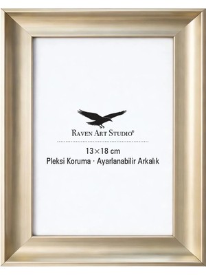 Raven Art Studio Pyramid 13X18CM Platin Resim Fotoğraf Belge Poster Evrak Çerçevesi Korumalı Kırılmaz Pleksi Cam