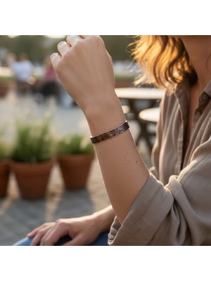 Sevil Gülgün Atelier Antik Eskitme Saf Bakır Kelepçe Bileklik - El Yapımı Özel Tasarım