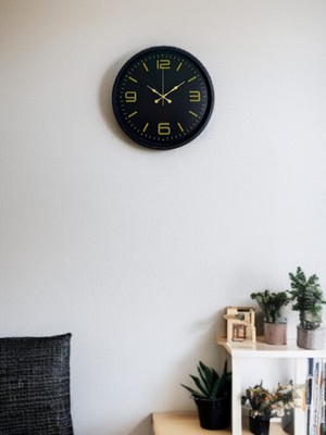 Motto Ticaret 36 cm Siyah Modern Duvar Saati