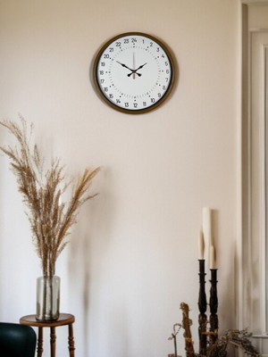 Motto Ticaret 36 cm Kahverengi 24 Saat Göstergeli Özel Tasarım Duvar Saati