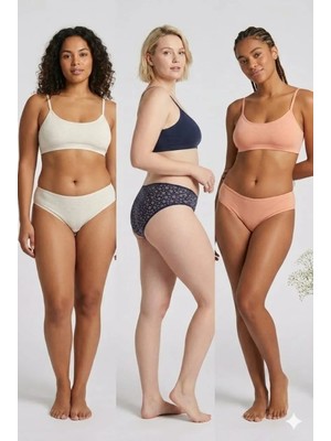 Lolitam Hb Comfort Kadın Pamuklu Slip Külot 3’lü Set – Konfor ve Şıklık