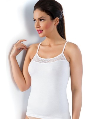 Lüx Drm 3610 Bamboo Dantelli Ip Askılı Atlet