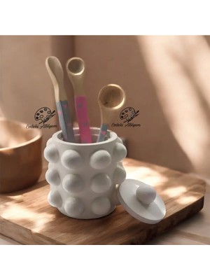 Kapaklı Bubble Kaşıklık /dekoratif Kutu