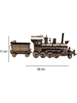 Tekinhediyelik Dekoratif Metal Lokomotif Modeli