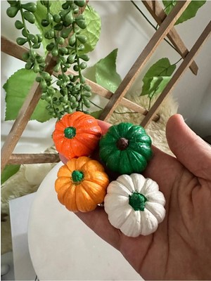 4’lü Renkli Balkabağı Biblo /dekoratif /hediyelik