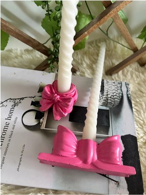 2’li Büyük &küçük Fiyonk Mumluk El Yapımı