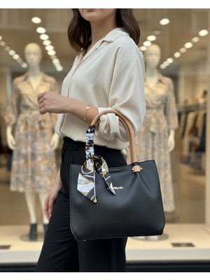 Vardis Fular Detaylı El ve Uzun Askılı Kadın Çantası