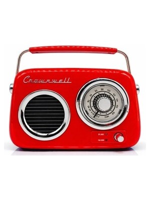 Tekinhediyelik Retro Tasarımlı Bluetooth Fm Radyo Kırmızı