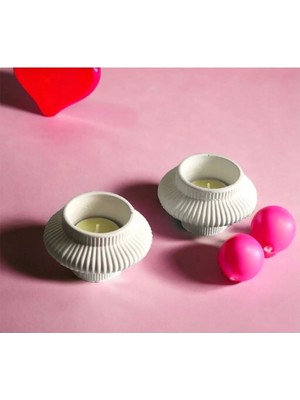 2’li Fiji Tealiğt Mumluk Dekorasyon