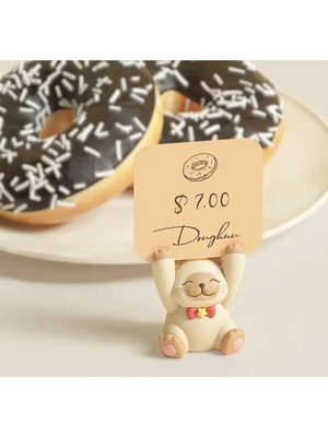 Kedi Notluk/not Tutucu /kartvizitlik/el Yapımı 5.5x5 cm Boyutunda