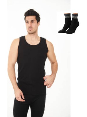 Uygur Saf Yünden Sıcak Tutan Erkek Için Üst Atlet