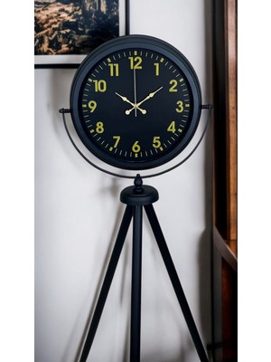 Motto Ticaret Black Prime Gold Rakamlı Tripod Ayaklı Saat
