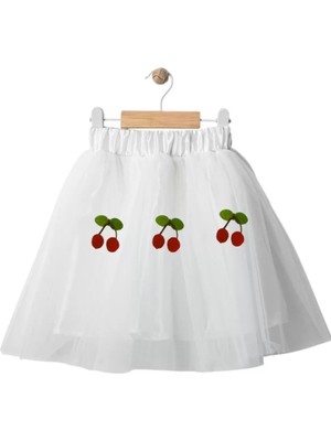 Kız Çocuk Kirazlı Beli Lastikli Tütü Etek 2/5 Yaş