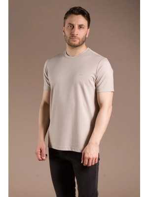 Erkek Kum Basic O Yaka T-Shirt