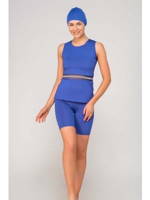 Yeni Alfasa 273 Sıfır Kol Tankini Yarı Kapalı Tesettür Mayo