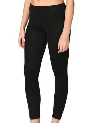 Yeni Yıldız 3645 Kadın Likralı Uzun Tayt Siyah