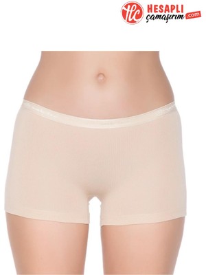 Yeni Yıldız 3630 Kadın Ten Modal Pamuklu Rahat Kemerli Boxer