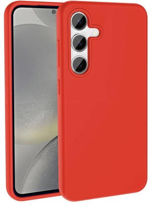 Gezgin Galaxy S24 Kılıf Magsafe Şarj Özellikli Sıvı Teknolojili Silinebilir Sert Gzgn Kivi Kapak-Kırmızı