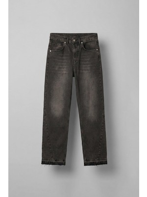 Abluka Online Erkek Baggy Fit Yıkamalı Jean Pantolon Kahverengi