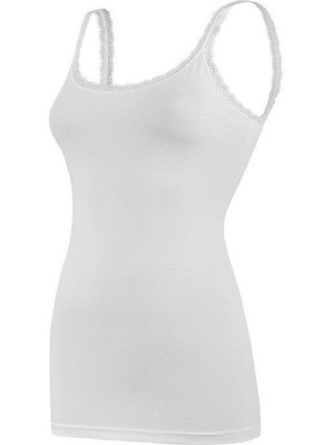 Yeni Yıldız 2270 Likralı Askıları İnce Dantelli Kadın Atlet