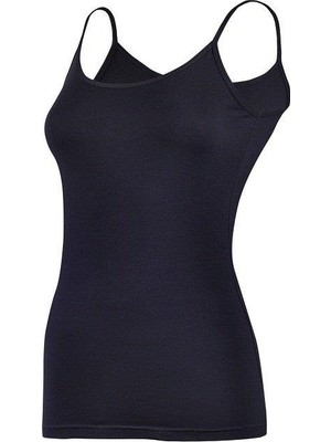 Yeni Yıldız 2169 Lacivert Likralı İp Askılı Kadın Atlet