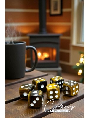 Crazy Takı Tasarım Doğaltaş 2 Li Tavla Oyun Zarı