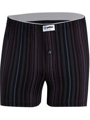 Yıldız 43 Erkek %100 Pamuklu Havlu Bel Çizgili Rahat Boxer