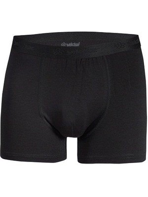 Yıldız 40 Erkek Siyah Terletmez Modal Kumaş Likralı Boxer