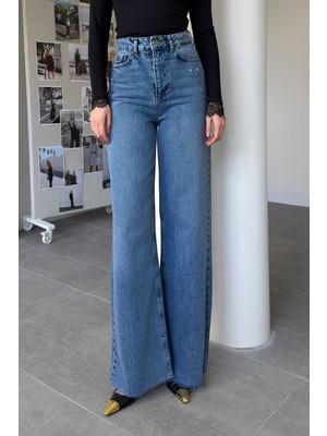 Magarde Premium Wide Leg Jean- Mavi