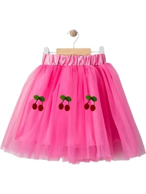 Kız Çocuk Kirazlı Beli Lastikli Tütü Etek 2/5 Yaş