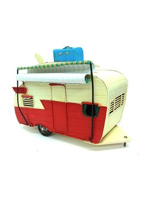 Tekinhediyelik Dekoratif Metal Karavan Tenteli