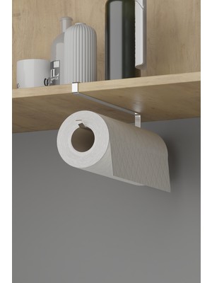 Hill Homes Havluluk Peçetelik Askısı Banyo Mutfak Düzenleyicisi Kağıt Rulo Havlu Askılığı Krom Rulo