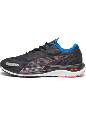 Puma Velocity Nitro 2 Puma Black-fire Orchid- Kadın Siyah Yol Koşusu Ayakkabısı