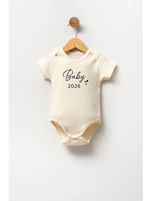 Sunbabyhome %100 Pamuklu Bebek Body -Baby 2026 Zıbın - Bebek Zıbın Badi - Yazılı Zıbın