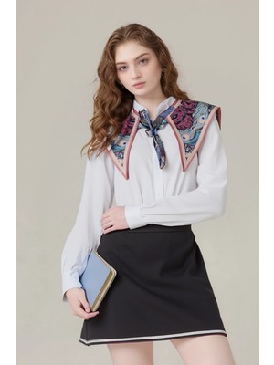 Walkenzo Tavus Kuşu Motifli Şık Kadın Omuz Şalı |yakalık Fular