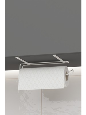 Hill Homes Krom Gümüş Havluluk Peçetelik Askısı Banyo Mutfak Düzenleyicisi Kağıt Rulo Pratik