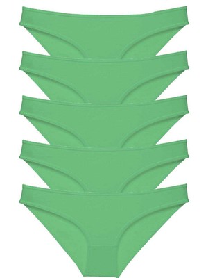 Çerçici 5 Adet Süper Eko Set Likralı Kadın Slip Külot Yeşil-Royaleks