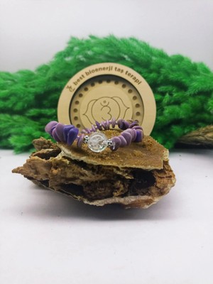 Lepidolit Amorf Kesim Doğal Taş Bileklik