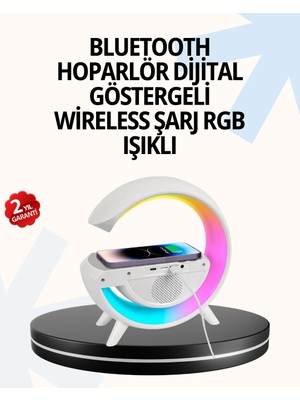 xirshop 15W Hızlı Şarj Destekli LED Atmosfer Işığı ve Alarm Fonksiyonlu Lamba