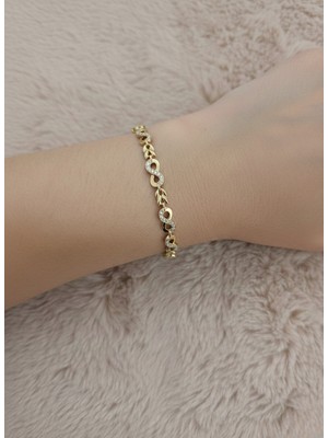 Zarene Silver Xuping Sonsuzluk Bileklik 14K Gold