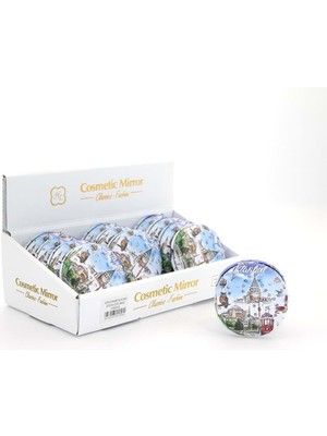 Derin Stok Taşlı Istanbul Tasarımı El Aynası Kalın