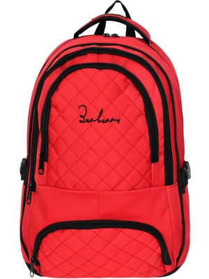 Derin Stok Çok Amaçlı Laptop Dizüstü Bilgisayar Bölmeli Sırt Çanta Kırmızı